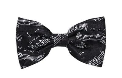 Bow Tie - Black Do Re Me Design by Tie Studio
