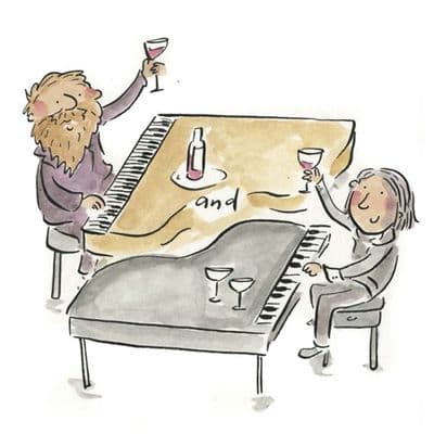 Brahms & Liszt Mini Greetings Card