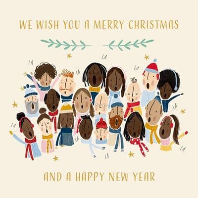 Carol Singers Christmas Cards Pack of 6