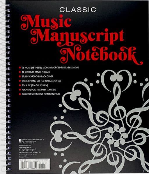 Classic Music Manuscript Notebook -Music Gift | musical gifts online