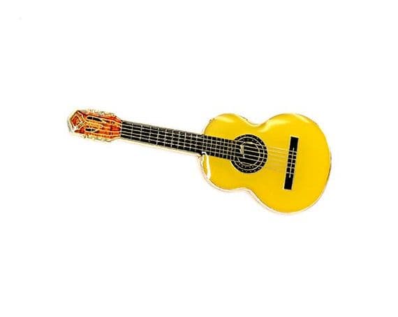 Classical Guitar in Cedar Finish  Lapel Pin - Music Gift | musical gifts online