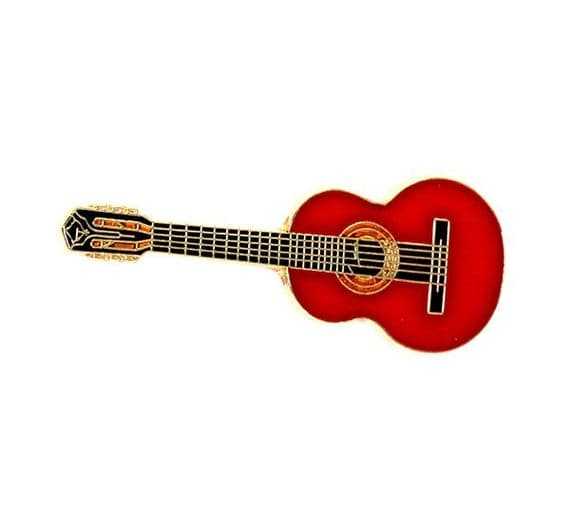 Classical Guitar Lapel Pin in Spruce - Music Gift | musical gifts online