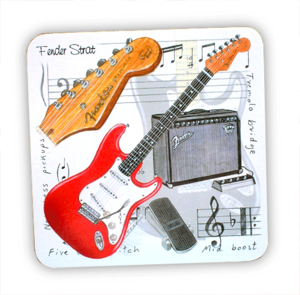 Fender Guitar Coaster – Music Themed Coasters | musical gifts online
