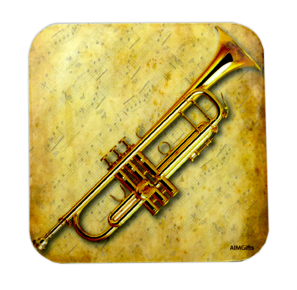 Musical Trumpet Coaster – Music Themed Coasters | musical gifts online