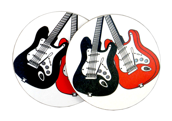 Electric Guitar Coasters – Guitar Teacher Gift | musical gifts online