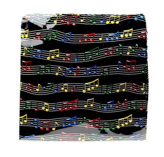 Colourful Silk Music Stave Handkerchief - Music Gift | musical gifts online