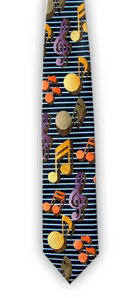 Colourful Notes & Lines Tie by Tie Studio