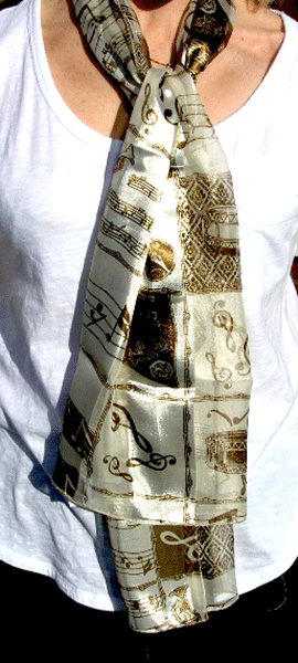 Musical Instrument Ladies Scarf - Music Scarf | musical gifts online
