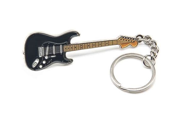 David Gilmour Stratocaster Guitar Keyring - Guitar Gift | musical gifts online