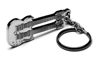 Double Neck Guitar Keyring by GC