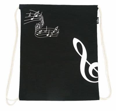 Drawstring Treble Clef Music Bag by AGR
