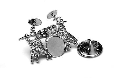 Drum Kit Lapel Badge by Gifticuffs
