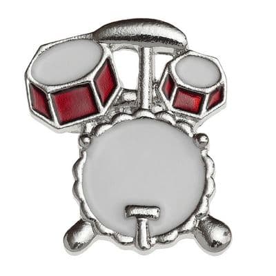 Drum Kit Pin Badge by TJ