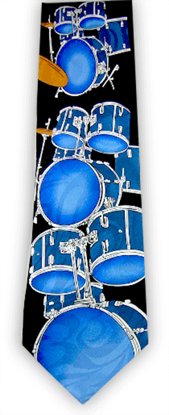 Drum Kits Tie - Blue by TS