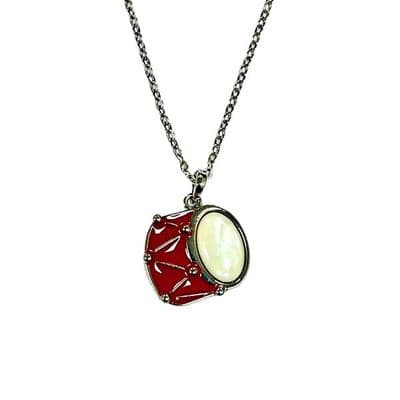 Drum Necklace in Mother of Pearl by TJ
