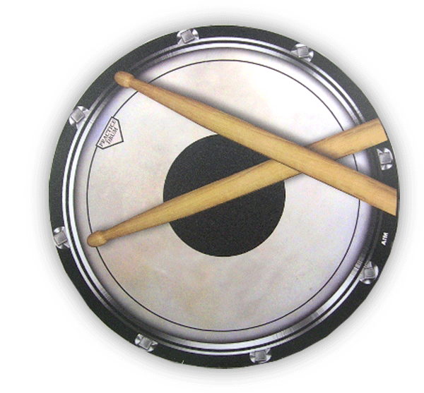 Drum Practice Pad & Sticks Mouse Mat