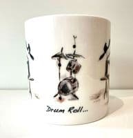 Drum Roll Fine China Mug - Music China Mug | musical gifts online