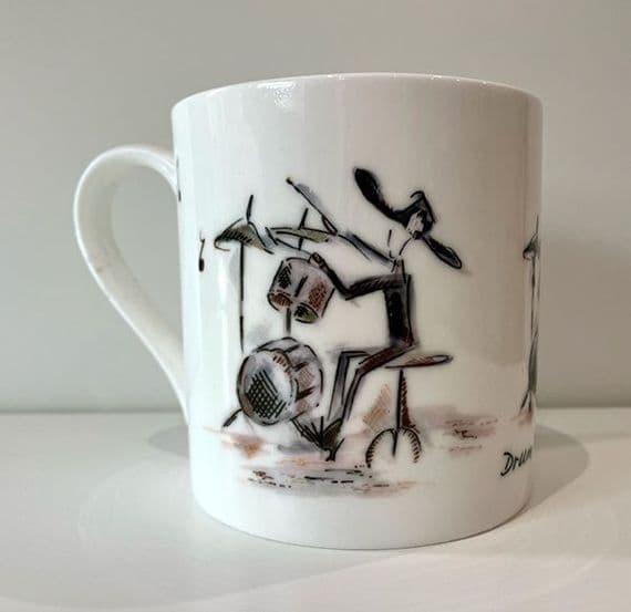 Drum Roll Fine China Mug - Music China Mug | musical gifts online