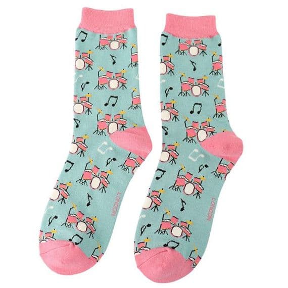 Duck Egg Bamboo Drum Socks - Bamboo Music Socks | musical gifts online
