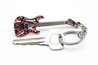 Electric Guitar Metal Keyring - Guitar Gift | musical gifts online