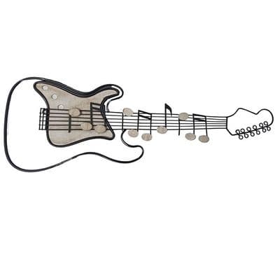 Electric Metal and Wood Guitar Wall Art by SKStyle