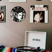 Elvis Presley Glass Wall Clock - Music Themed Clock | musical gifts online