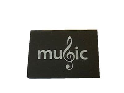 Eraser - Black with White Music Word