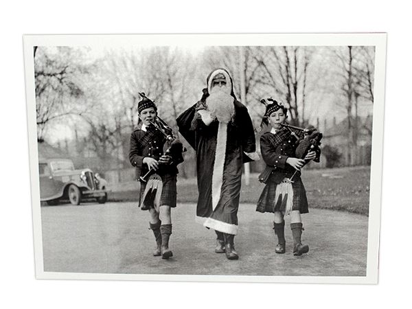 Father Christmas and the Pipers- Music Card 1930s | musical gifts online