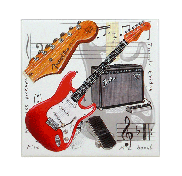 Fender Guitar Fridge Magnet by LS