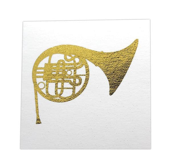 French Horn Emoji Card by Colcards Music Card musical gifts online