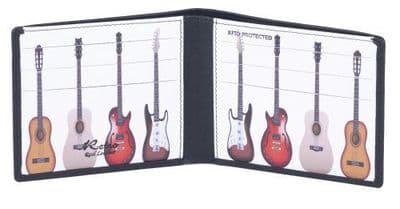 Gents Leather Notecase Wallet with Guitars Inside by GOL