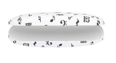 Glasses Case in White with Music Symbols by VW