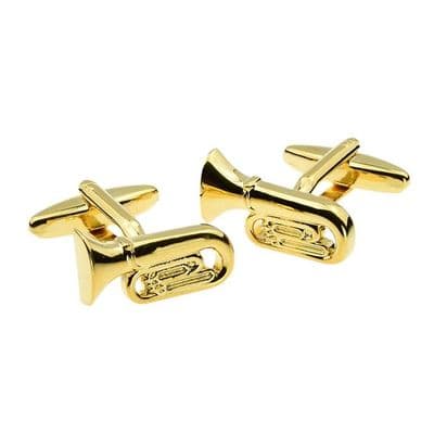 Gold Tuba Cufflinks
