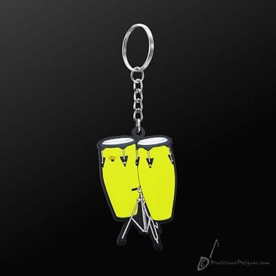 Green Congas PVC Keyring by MD
