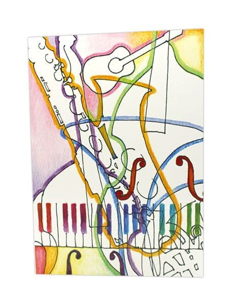 Musical Instrument Greetings Card - Music Card | musical gifts online