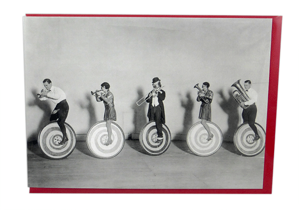 Greetings Card - Musical Comedy On Bicycles 1927