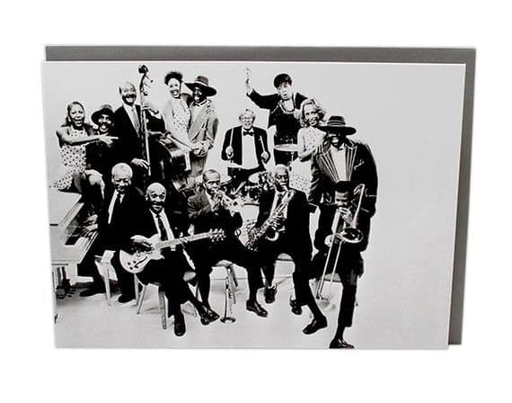 The Harlem Blues and Jazz Band Greetings Card musical gifts online