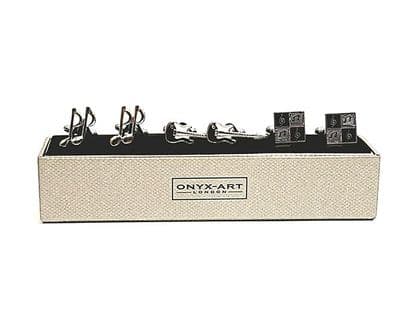 Guitar Cufflink Gift Set - 3 Pairs by Onyx Art