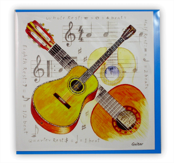 Guitar Greetings Card – Guitar Music Card | musical gifts online