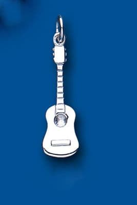 Guitar Sterling Silver Charm