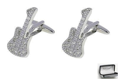 Guitar Studded Cufflinks by Tie Studio