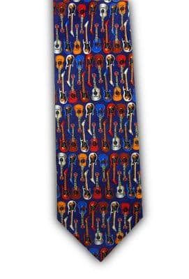 Guitar Tie in Silk by Tie Studio