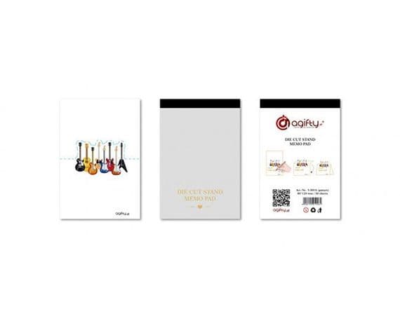 Guitars Die Cut Memo Pad - Music Themed Stationery | musical gifts online
