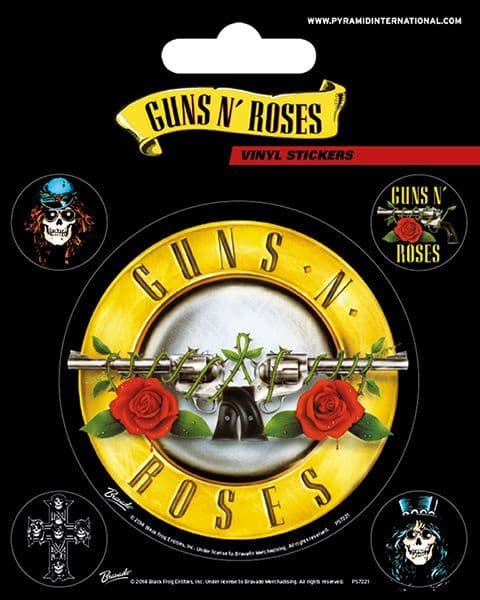 Guns N' Roses (Bullet Logo) Stickers - Stickers | musical gifts online