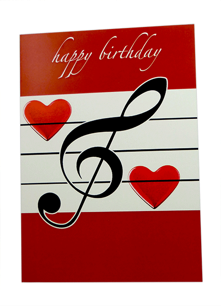 Happy Birthday Card - Red by MGC