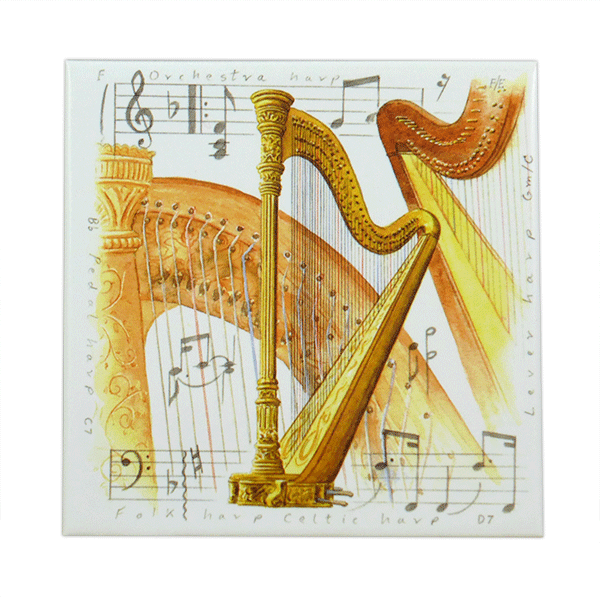 Harp Fridge Magnet by LS