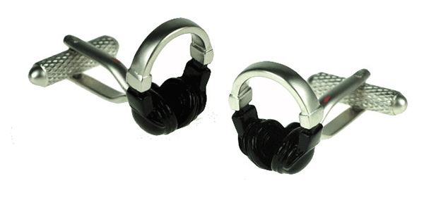 Headphone Cufflinks by Onyx Art