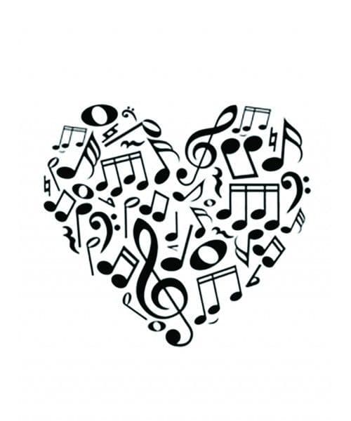 Heart of Clef Greetings Card - Music Greetings Card | musical gifts online