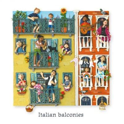 Italian Balconies Greetings Card by HM