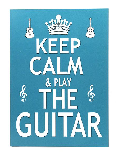 Keep Calm and Play The Guitar Card – Music Card | musical gifts online